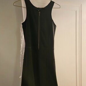 Sanctuary zip front fit and flare knee length dress